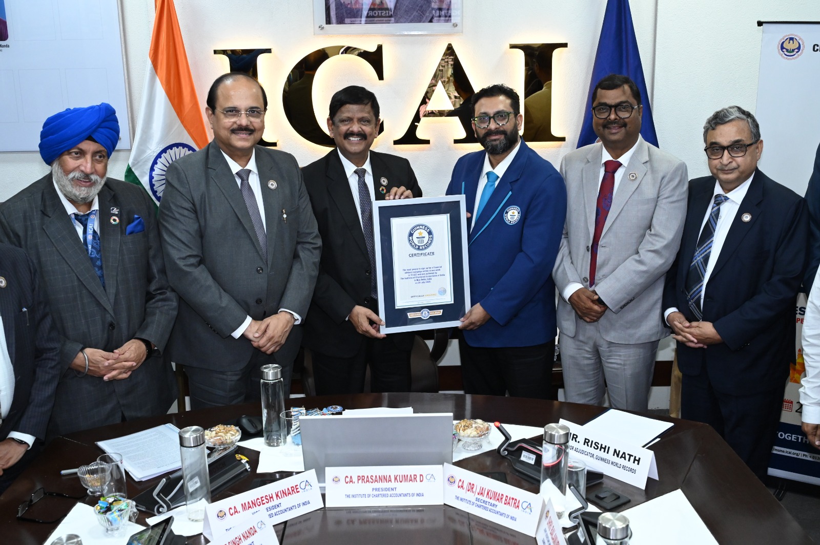 <img class="newup" src="https://cpgfm.icai.org/wp-content/uploads/2023/01/New-Transparent-Logo-label@zeevector.png" width="40" height="40" />Guinness World Record Felicitation Ceremony